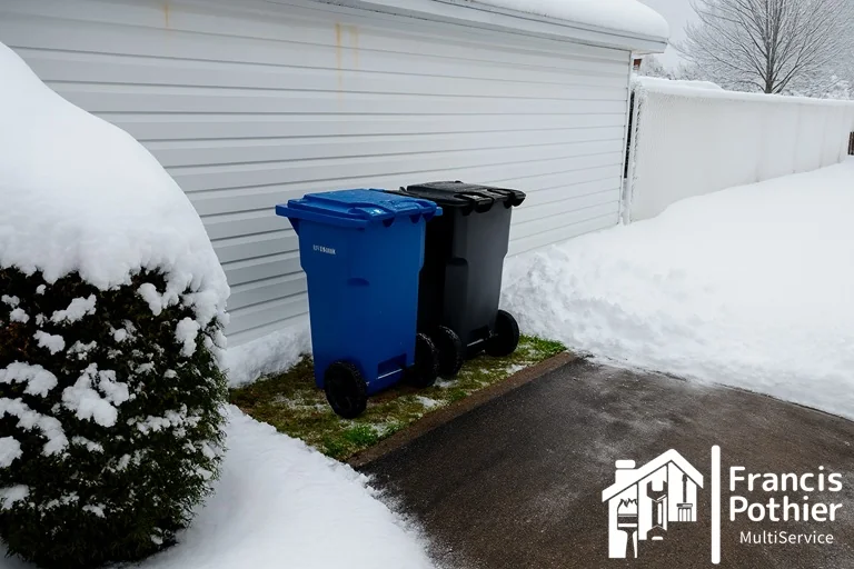Accès résidentiel dégagé après une chute de neige