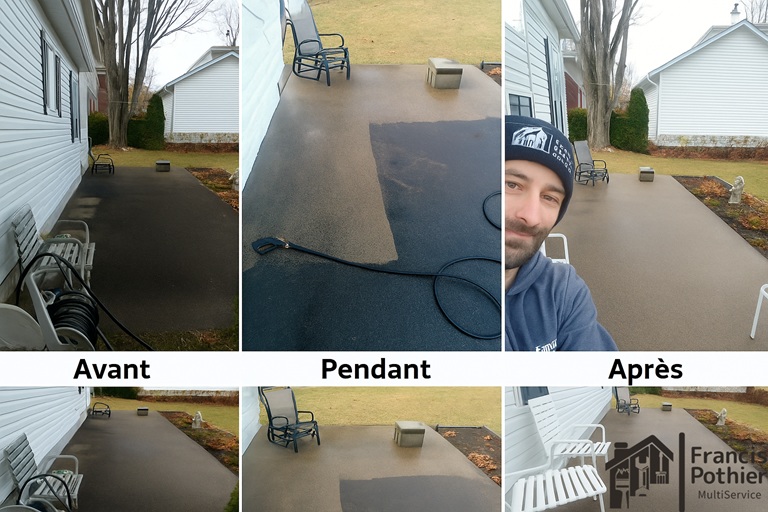 Nettoyage à pression Shawinigan Avant-Après