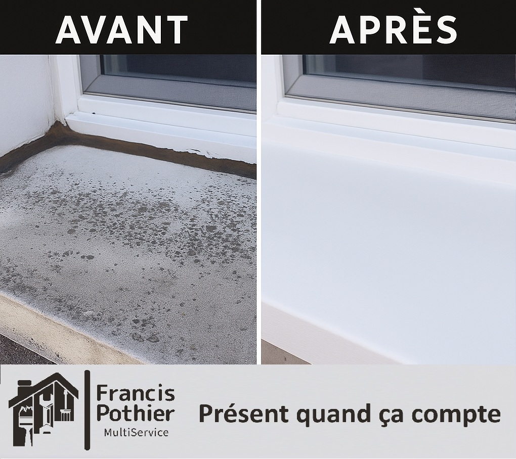 Avant et après nettoyage à pression à Shawinigan – Francis Pothier MultiService