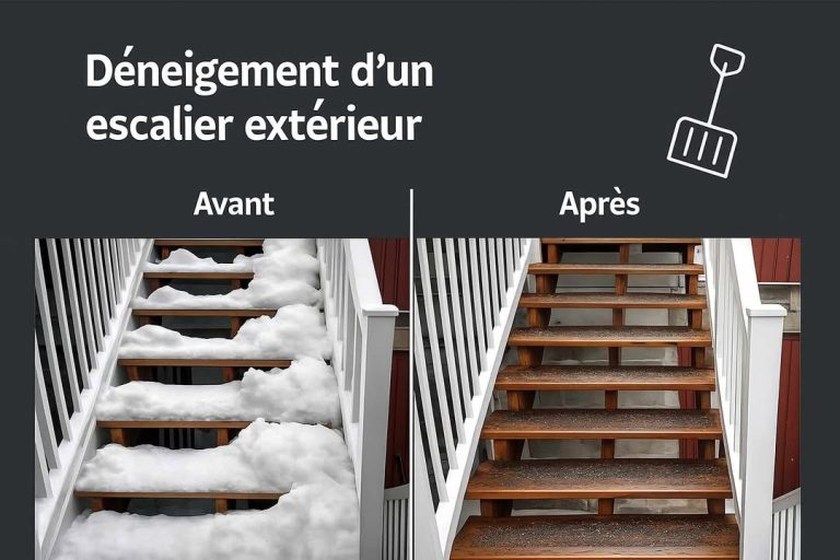 Déneigement escalier