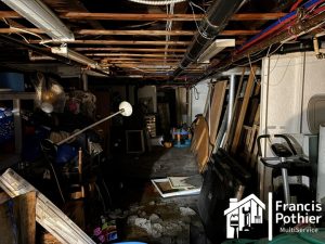 Vue du sous sol lors de notre arrivée